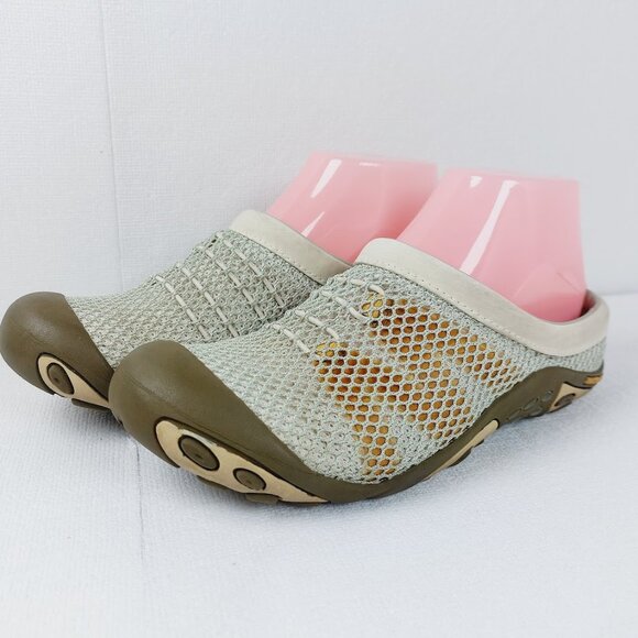 Merrell Women's Sea Grass Green Kula Logo Mesh Slip-On Casual Slides Size 7 - Picture 5 of 12